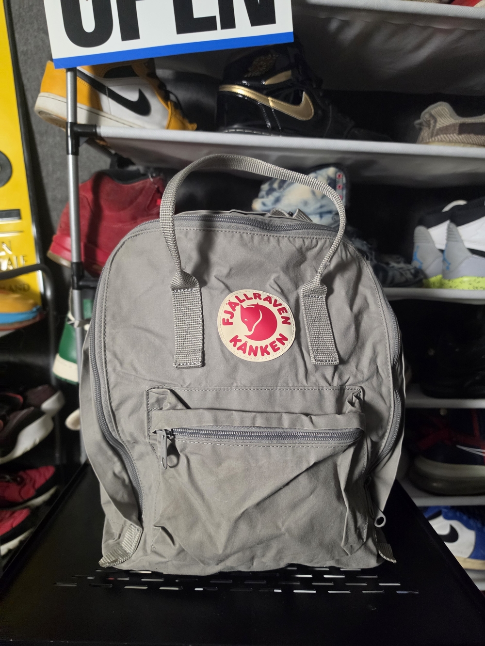 🔥 Fjallraven Kanken Backpack - Gray with Red Logo